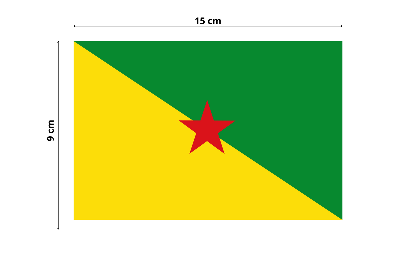 Autocollant MAXI drapeau GUYANE